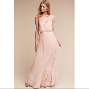Ice pink long gown/ dress/ bridesmaid/ prom